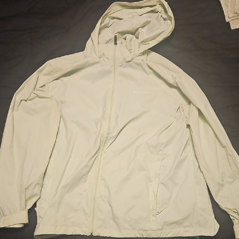 Columbia Women's Light Green Rain Jacket